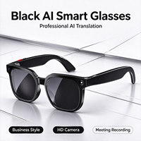 Lunettes de traduction IA 25+ langues Traducteur en temps réel Assistant vocal intégré ChatGPT Lunettes de soleil audio intelligentes