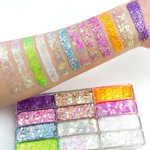 <span class=keywords><strong>Gel</strong></span> Shimmer Kustom MLM dengan Logo Ramah Lingkungan yang Dapat Terurai Secara Hayati untuk Glitter Wajah Berkilau, Lem Glitter, Palet <span class=keywords><strong>Eyeshadow</strong></span> Glitter - Product Image 6