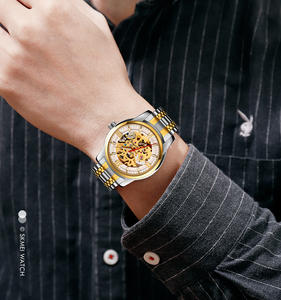클래식 럭셔리 남성 골드 기계식 방수 손목 시계 또는 쿼츠 시계 - Product Image 4