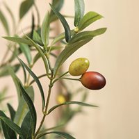 Vente en gros d'oliviers artificiels Bonsaï en plastique Petit pot en faux olivier pour la décoration intérieure du bureau à domicile