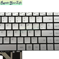 Clavier d'ordinateur portable rétroéclairé espagnol SP pour BMAX MaxBook Y13 MB30010010 XK-HS205 RT132HS X390G, claviers de remplacement argentés, neuf