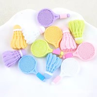 Vente en gros DIY raquette de tennis Badminton Cabochons en résine pour coque de téléphone Décoration élégante Artificielle Style Flatback Craft