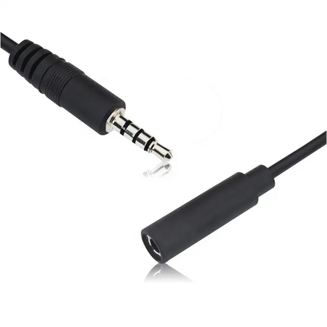 High Quality 3.5MM 4Pole TRRS Aux Cable Stereo Audio Male to Female Extension Cable with PVC Jacket Jack Plug AUX Cable