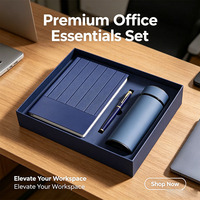 Carnet de notes A5 en cuir PU personnalisable de luxe pour entreprise, avec stylo, coffret cadeau et mug isotherme en acier inoxydable 304