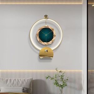 50X61 con luz grande Dropshipping 2025 moderno lujo colgante de pared decorativo reloj de Metal reloj hogar Decoración sala de estar - Product Image 2
