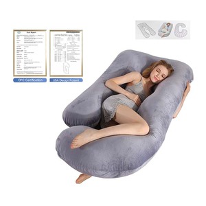 Almohadas <span class=keywords><strong>de</strong></span> Maternidad en Forma <span class=keywords><strong>de</strong></span> J, <span class=keywords><strong>de</strong></span> Terciopelo, con Relleno <span class=keywords><strong>de</strong></span> Espuma, para Soporte <span class=keywords><strong>de</strong></span> Piernas, para Embarazadas y Bebés - Product Image 1
