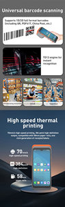 1D/2D/<span class=keywords><strong>QR</strong></span> Máy Quét Mã Vạch gồ ghề cầm tay công nghiệp POS Android 13 PDA thiết bị đầu cuối - Product Image 6