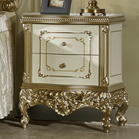Europäische Royal Massivholz Rich Hand geschnitzte Antike Eastern California King Schlafzimmer Set Leder Polster Kopfteil Rokoko