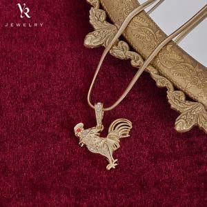 FP1033 Изящные индейские ювелирные изделия Kundan цепь De Oro 18K член Хип-Хоп Кулон Петух ожерелье для женщин мужчин - Product Image 3