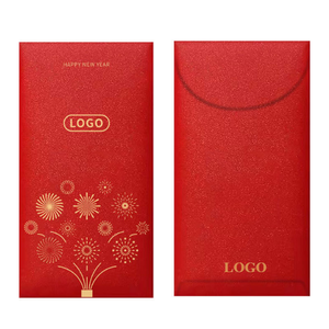 Paquet rouge avec logo personnalisé <span class=keywords><strong>pochette</strong></span> d'argent fantaisie de haute qualité avec <span class=keywords><strong>papier</strong></span> recyclable nouveau design d'enveloppe de carte pour cadeau - Product Image 4
