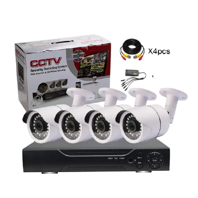 저렴한 Cctv 적외선 나이트 비전 달리 키트 1080 마력 홈 카메라 보안 감시 시스템