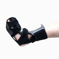 Attelle orthopédique professionnelle noire pour l'hiver, stabilisateur de pied, support nocturne pour entorse de la cheville et expansion plantaire, unisexe