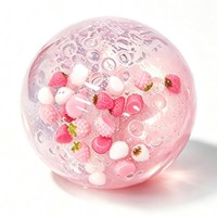 Balle en peluche créative haut de gamme de Noël, faite à la main, anti-stress, à rebond lent, transparente effet glace, à l'esthétique soignée