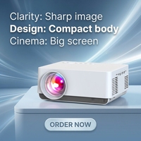 Projecteur intelligent haute définition 3D intégré, portable, pour projection murale dans la chambre, sans fil