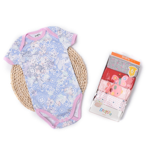 Pakaian uniseks bayi musim panas 100% katun baru lahir desain campuran set Romper bayi 5 potong - Product Image 3