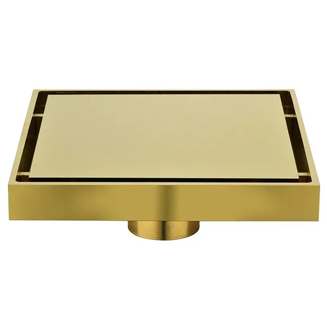 Sanitary ware polish balcony gold color 4 inch the foshan floor drain