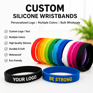 Bracelets en silicone personnalisés avec logo, pour événements, festivals, fêtes, promotionnels - Product Image 1