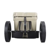 Kit de roues pour glacière rotomoulée de 12 pouces, robuste, en acier allié, capacité 20 kg+, avec axe, verrouillage par came et sangles, toutes saisons, usage domestique