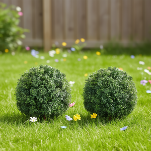 Árboles Topiarios Artificiales de Boj, Redondos de 27 Pulgadas, Arbustos de Seda Sintética con Base de Espiga para Decoración Interior y Exterior - Product Image 2