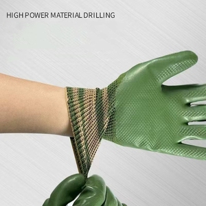 Gants de sécurité en caoutchouc gaufré à motif demi-axe, résistants à l'usure et antidérapants, respirants, adaptés aux chantiers de construction mécanique - Product Image 2