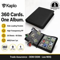 Carpeta para Tarjetas de 9 Bolsillos, de Cuero PU, con Cierre, Carga Lateral, para 360 Tarjetas TCG, Tarjetas Deportivas, Hojas Sueltas, Doble Cara
