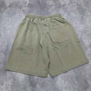 Shorts cargo en coton pour homme, broderie personnalisée, couleur unie, taille mi-haute, cordon de serrage, décontractés, respirants - Product Image 3