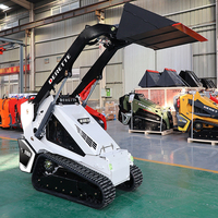 Derette XC1100 Mini-Kompaktlader Diesel Raupenlader Mini-Raupenlader Kleiner Frontlader für Bauarbeiten