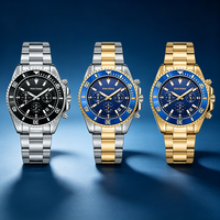 Jam Tangan Pria Sport Mewah Merk Ternama Bahan Stainless Steel Model Terbaru Laris Manis, Quartz Multifungsi