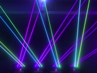 6 projecteurs laser RVB 3D DMX à tête mobile 500 mW pour DJ, concerts et scènes