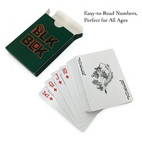 Cartes à jouer personnalisées OEM pour hôtel//club de poker et usage familial, finition imperméable, papier écologique, coins arrondis