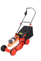 Tondeuse à gazon électrique à chenilles 1800W avec bac de ramassage 45L, hauteur réglable pour jardin