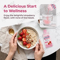Vente en gros de sachets liquides de Vitamine D3 K2 CoQ10 au goût fraise, dose individuelle, complément alimentaire, fabrication sous contrat
