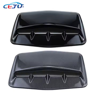 Autocollant aspect fibre de carbone ABS noir brillant, accessoires universels pour voiture, kits de carrosserie, capot avant, prise d'air, couvercle de scoop