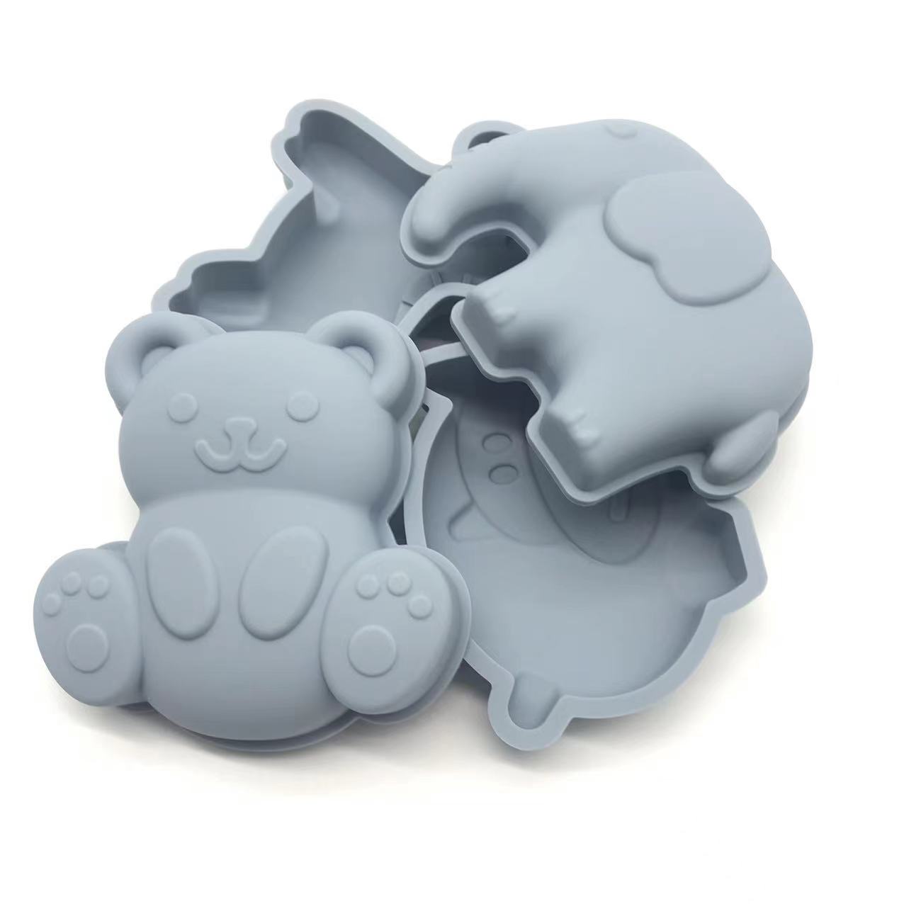 Новинка, Прямая поставка с фабрики, 100% пищевой класс 4, силиконовые формы для песка с милыми животными, набор игрушек для пляжа для детей, рекламный подарок