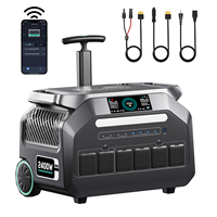 Station d'alimentation solaire portable pour la maison et l'extérieur, 2400W 2048Wh, onde sinusoïdale pure, batterie au lithium avec panneau solaire, fabrication ODM/OEM