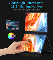 Écran secondaire tactile rotatif USB Type-C avec logo personnalisé, moniteur portable 18,5 pouces 1080p à double écran pour ordinateur portable
