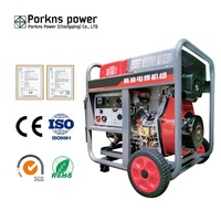Porkns 3-5kW 50-210A Tragbarer Diesel-Benzin-Motorbetriebener DC-Schweißer/AC-Generator Schweißmaschine Generator-Schweißgerät