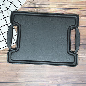 Nueva Plancha de Hierro Fundido Rectangular Precurada Reversible para Camping - Product Image 4