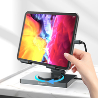 Hubs USB Multifuncionales 10 en 1 de Aleación de Aluminio con Soporte para Tablet PC/Laptop, Base de Enfriamiento Plegable Tipo C para Escritorio