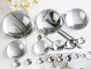 40mm व्यास क्रिस्टल गुंबद ताल/Paperweight पढ़ने आवर्धक कांच 1.57 इंच आधा गेंद - Product Image 4