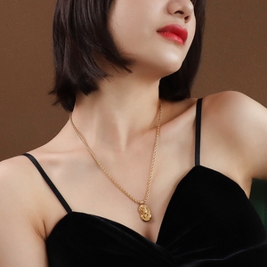 Collar con Colgante de Diseño Ovalado con Sentido del Estilo, para <span class=keywords><strong>Caballero</strong></span> Individualista, Estilo Europeo y Americano, de Titanio - Product Image 2