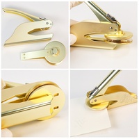 Sello Personalizado con Logotipo, de Acero, Fundido a Presión, de 40 mm, Redondo, para Bolsillo, con Grabado en Relieve