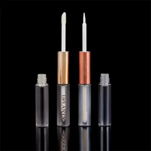 Groothandel Luxe Lege Plastic Dubbele Einde Vloeibare Lippenstift Lipgloss Buis Voor Cosmetische Crème Custom Verpakking