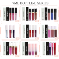Kit de Rouge à Lèvres Mat et Gloss Brillant Personnalisable avec Logo, Finition Transparente, Sans Cruauté Animale, Effet Scintillant, Vente en Gros OEM ODM