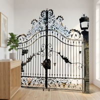 Portail battant en fer forgé Prima de haute qualité, écologique, durable, design moderne, quincaillerie extérieure pour mur de clôture de villa