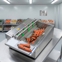 Instelbare rolletjesnelheid, lange levensduur, automatische was- en schilmachine voor aardappel, cassave, wortel, zoete aardappel en taro