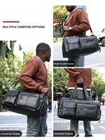 Sac de voyage décontracté en cuir véritable, sac à main haut de gamme en cuir de vachette, sac de sport, sacs de créateur, vente en gros d'usine
