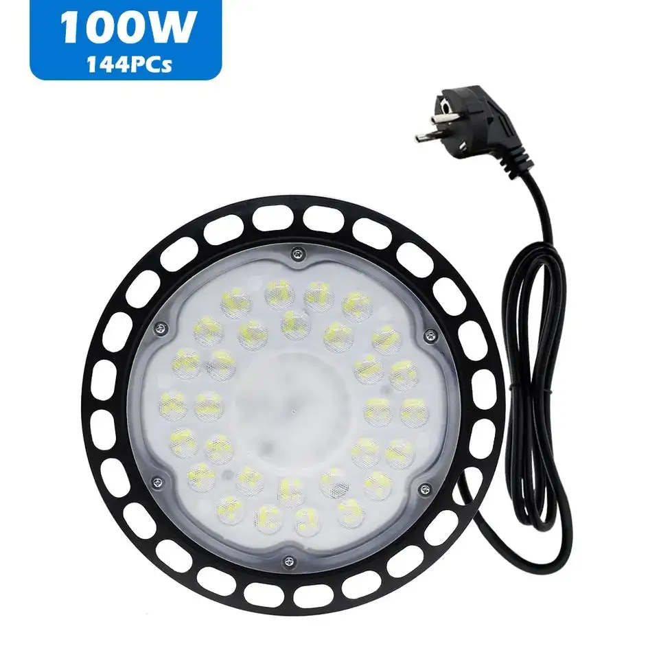 Lampu garasi Led Teluk rendah untuk 150 W penutup cahaya tinggi 4 kaki 400W pencahayaan halida logam persegi 200W Dlc 250W perlengkapan 80000 Lm