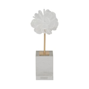 Statua di fiore in cristallo con base per decorazioni del soggiorno, complemento d'arredo per bagno, ufficio, scaffale, stile floreale - Product Image 1