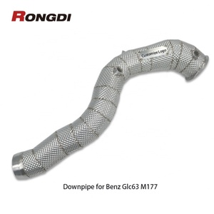 ท่อลงไอเสียสแตนเลส 304 สำหรับ Mercedes-Benz Glc63 M177 4.0L 2018+ V8 พร้อมแผ่นกันความร้อน - Product Image 3